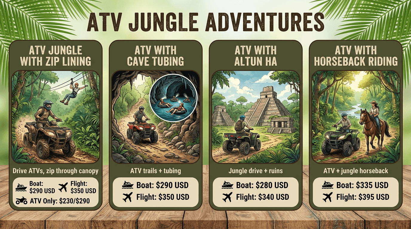ATV Jungle Drive & Zip Lining