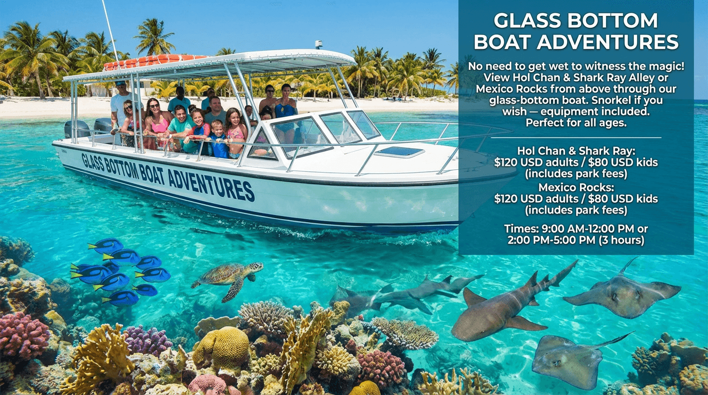 Glass Bottom Boat ??? Hol Chan & Shark Ray