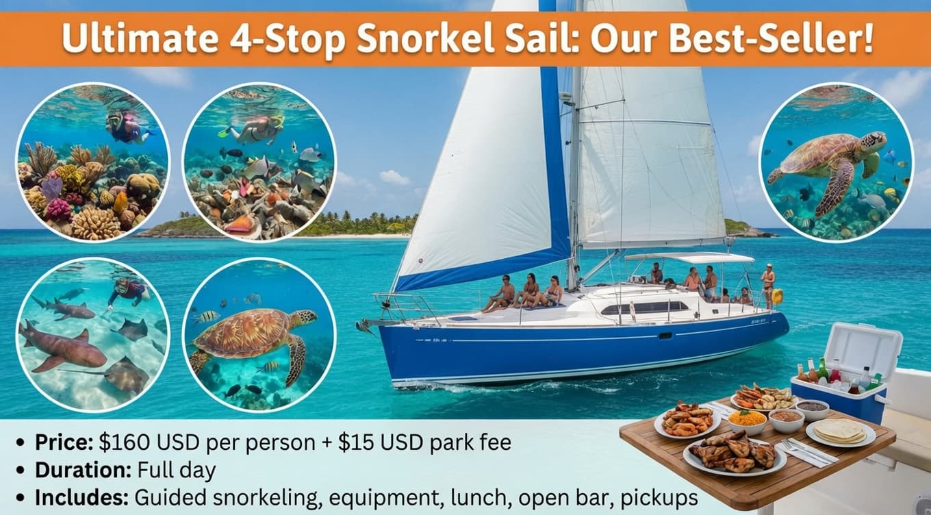 Ultimate 4-Stop Snorkel Sail ??? Our Best-Seller!